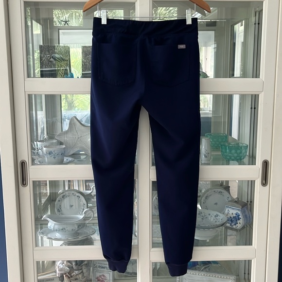 FIGS Zamora Jogger Scrub Pants Navy Blue with Gray Drawcord Size XS - Picture 7 of 13